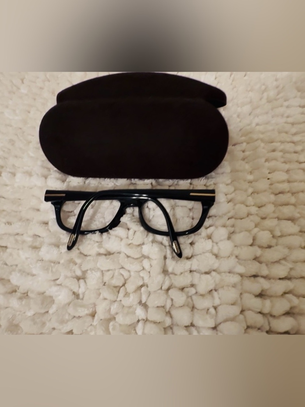 Tom Ford men's blk TF5184 glasses w/ original case, gently used. - Picture 2 of 7